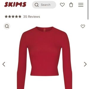 NWT!! SKIMS SOFT LOUNGE LONG SLEEVE CROP TOP